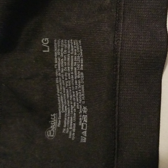 NWOT Basics-  breastfeeding bra black - never used or worn . Size large - Picture 4 of 4